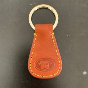 Dooney & Bourke Leather Key Fob - cognac leather